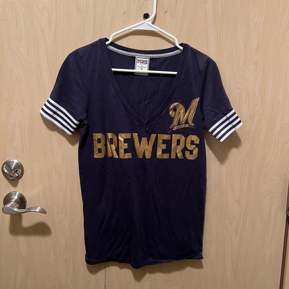 VS pink mlb brewers shirt
